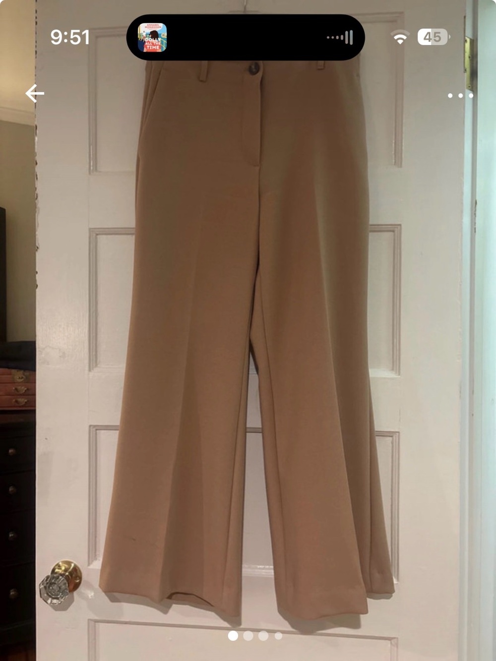 Ann Taylor Camel Pencil Skirt with Subtle Button